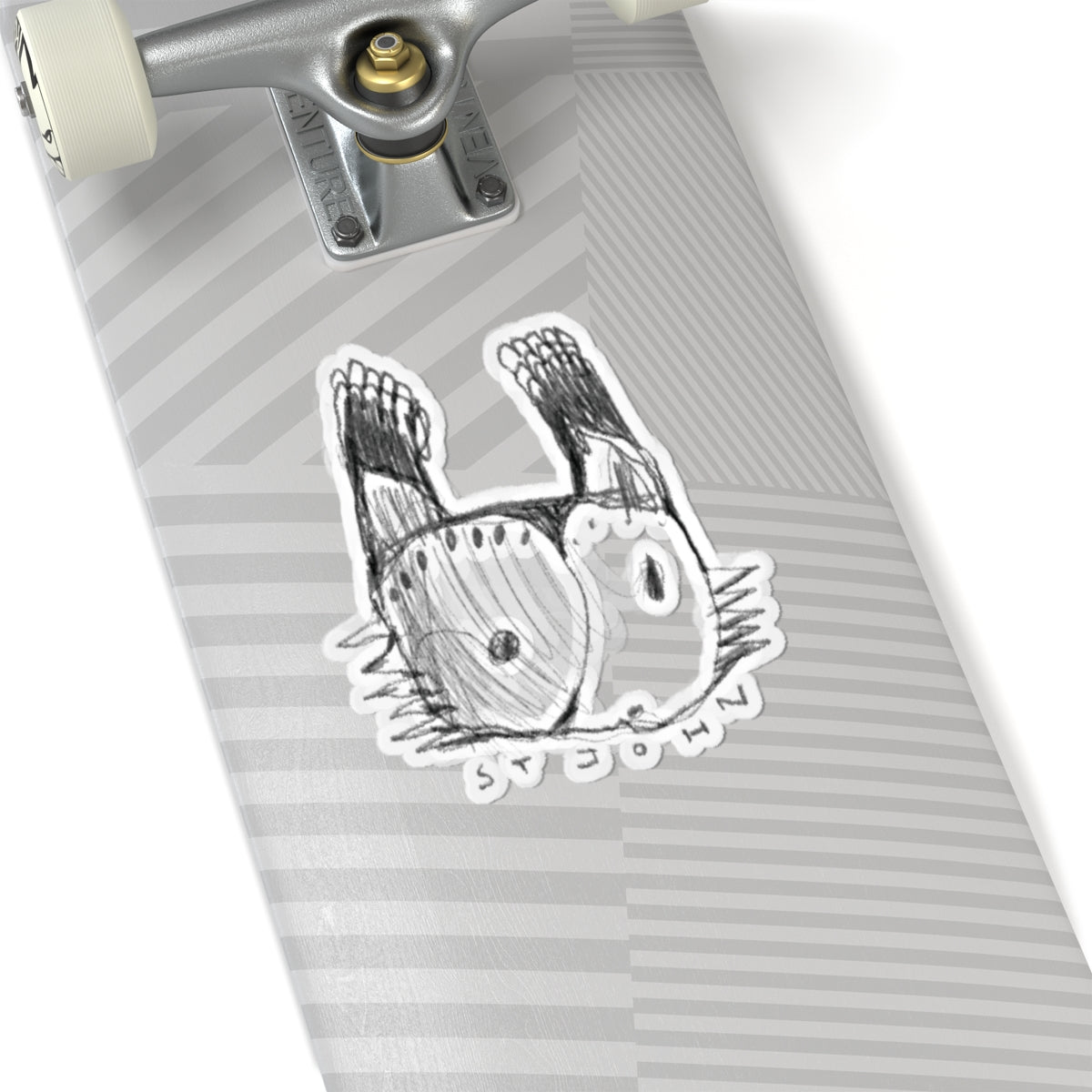 Christopher St. John Art Sketch Kiss-Cut Sticker — Hand-Drawn Whimsical Laptop Decal