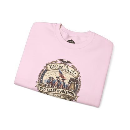 Crewneck Sweatshirt — "We the People: 250 Years of Freedom" Patriotic Graphic
