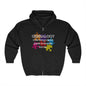 Jigsaw Puzzle Full Zip Hoodie,  History Sweatshirt, Personalized Family Hoodie, Custom Zip Up, Unisex Hooded Sweatshirt, Gift for Generations