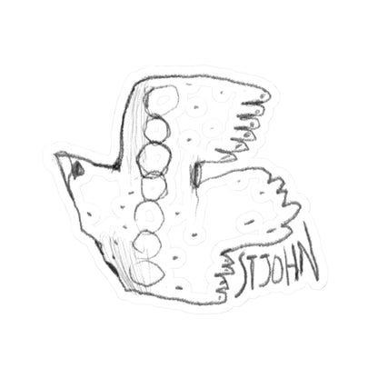Christopher St. John Art Sketch Kiss-Cut Sticker — Hand-Drawn Whimsical Laptop Decal