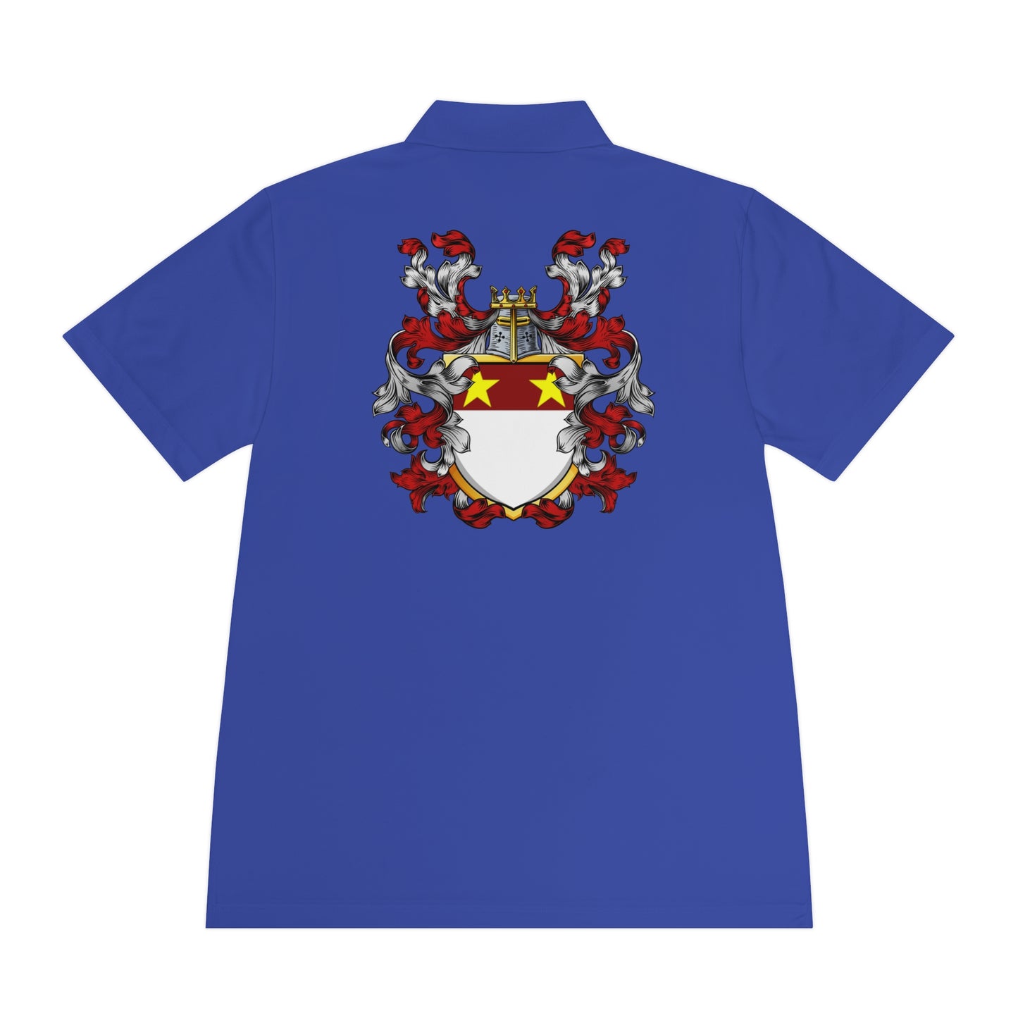 Men's Custom Sport Polo Shirt with Unique Crest Design, Casual Wear, Gift for Dad, Father’s Day, Sports Events, Summer Outing