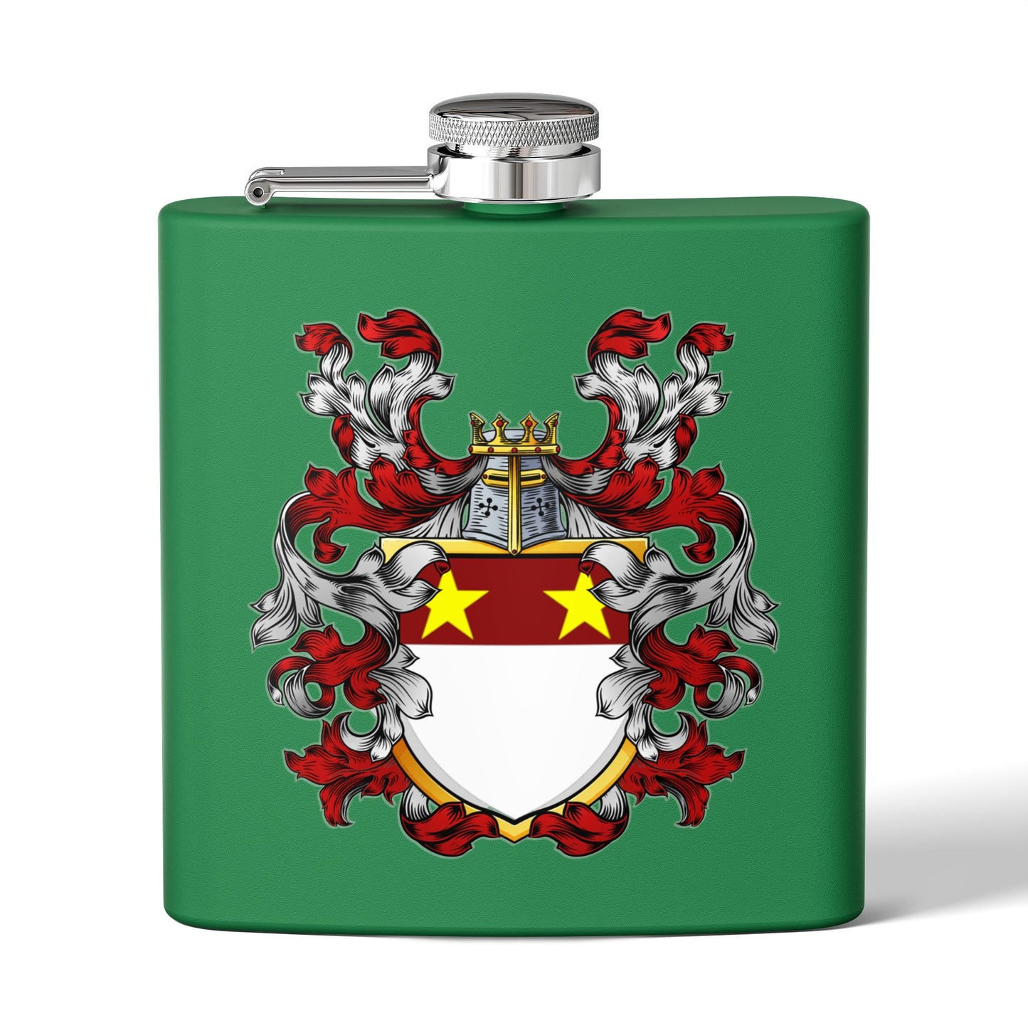 St. John Heraldry Stainless Steel Flask, 6oz