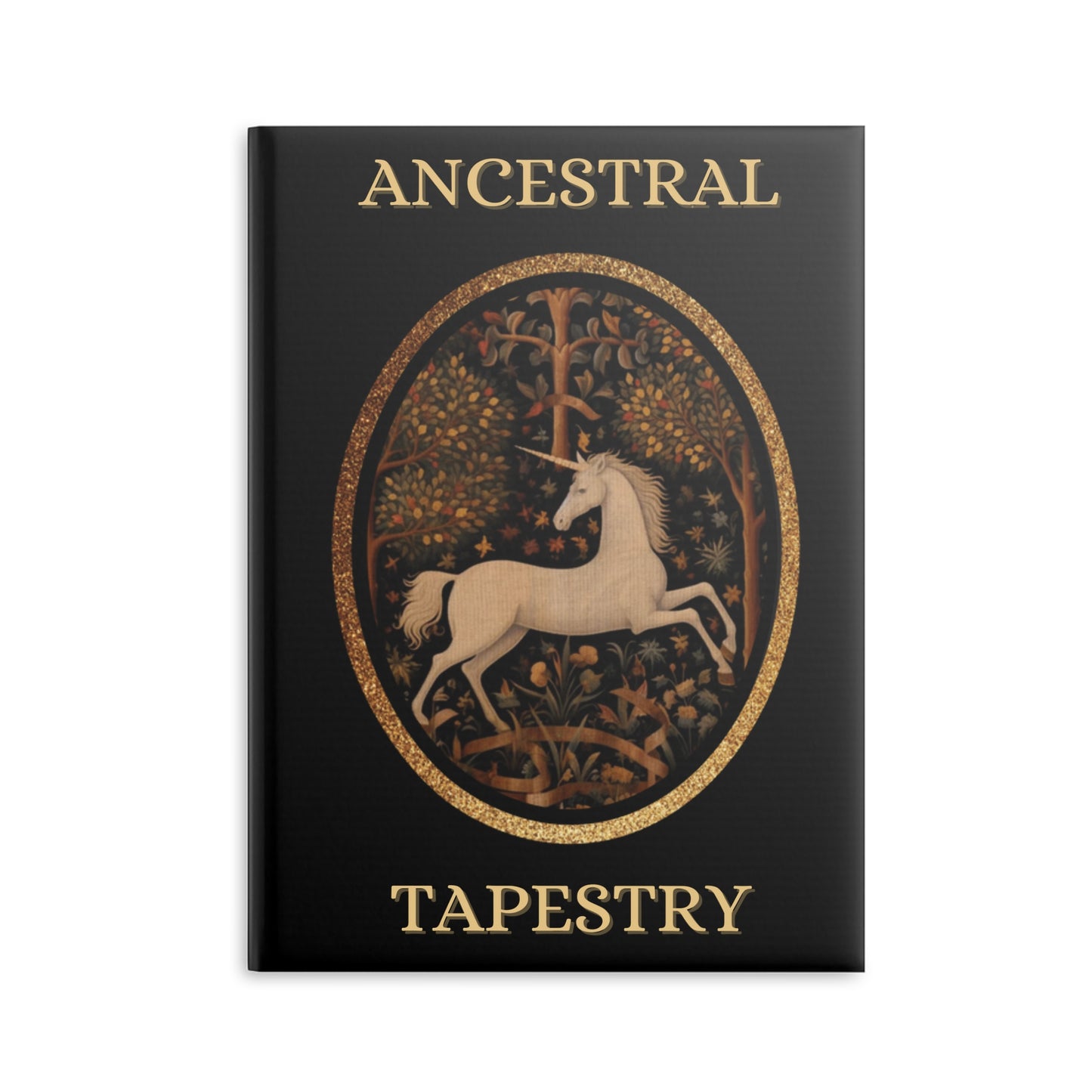 Ancestral Tapestry Hardcover Notebook — Unicorn Crest Journal