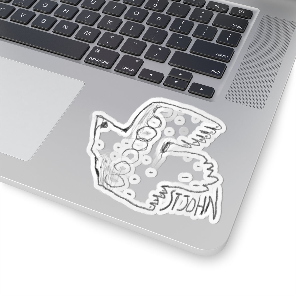 Christopher St. John Art Sketch Kiss-Cut Sticker — Hand-Drawn Whimsical Laptop Decal