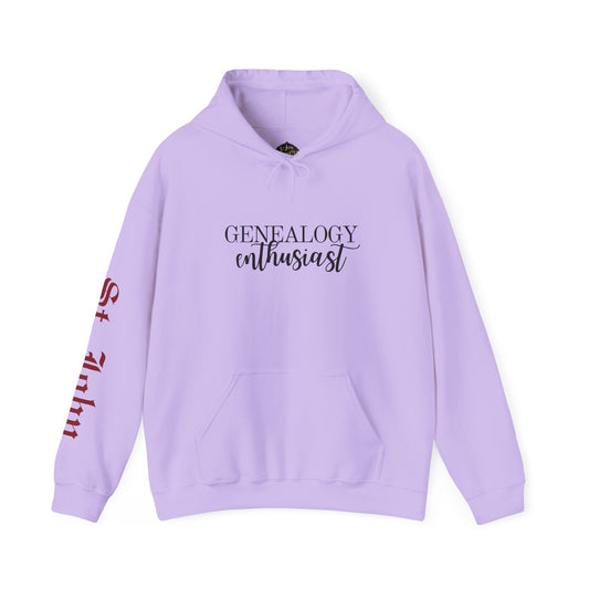 Genealogy Enthusiast Hoodie with St. John Heraldry
