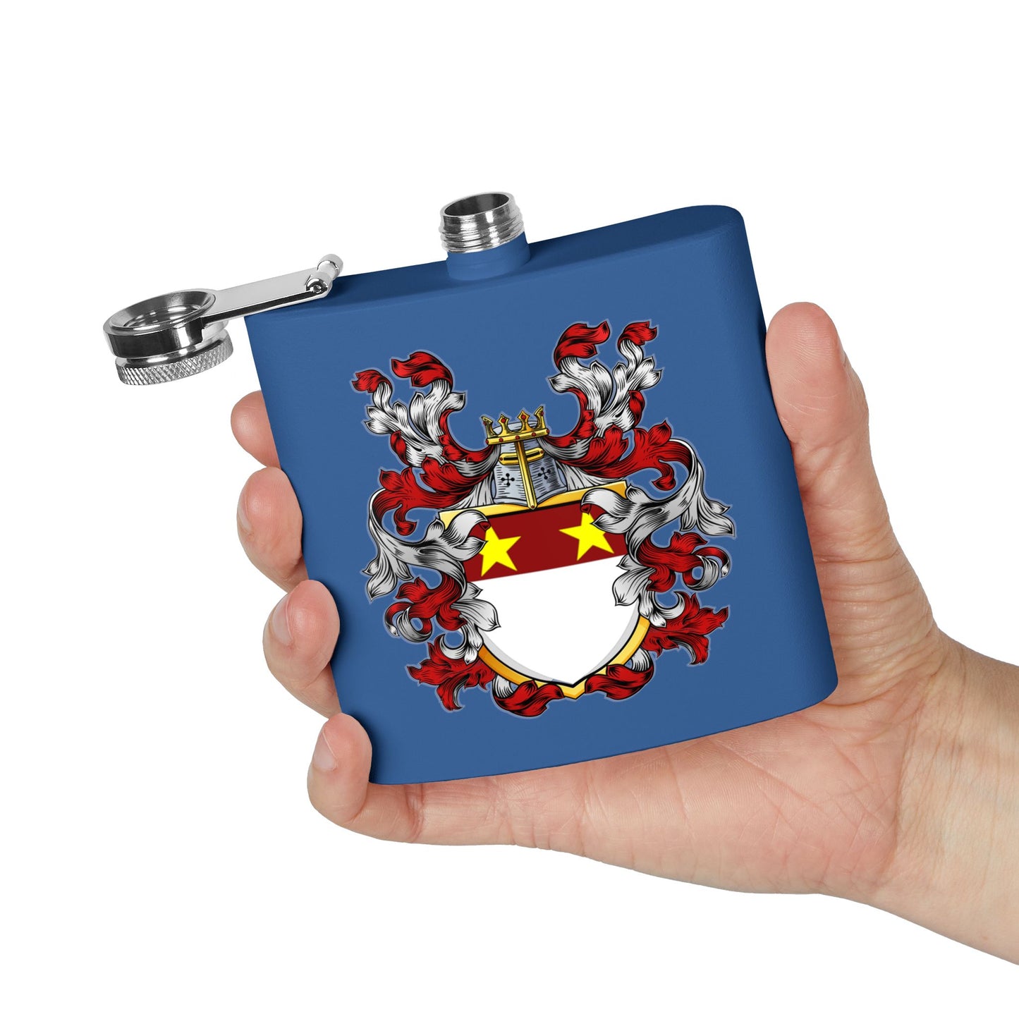 St. John Heraldry Stainless Steel Flask, 6oz
