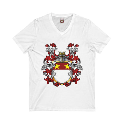The St. John Genealogy Unisex Jersey Short Sleeve V-Neck Tee
