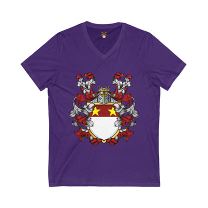 The St. John Genealogy Unisex Jersey Short Sleeve V-Neck Tee