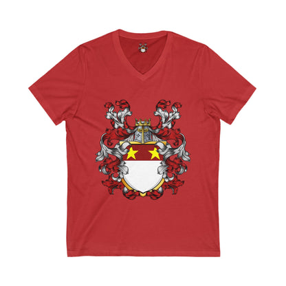 The St. John Genealogy Unisex Jersey Short Sleeve V-Neck Tee