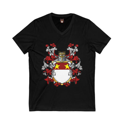 The St. John Genealogy Unisex Jersey Short Sleeve V-Neck Tee