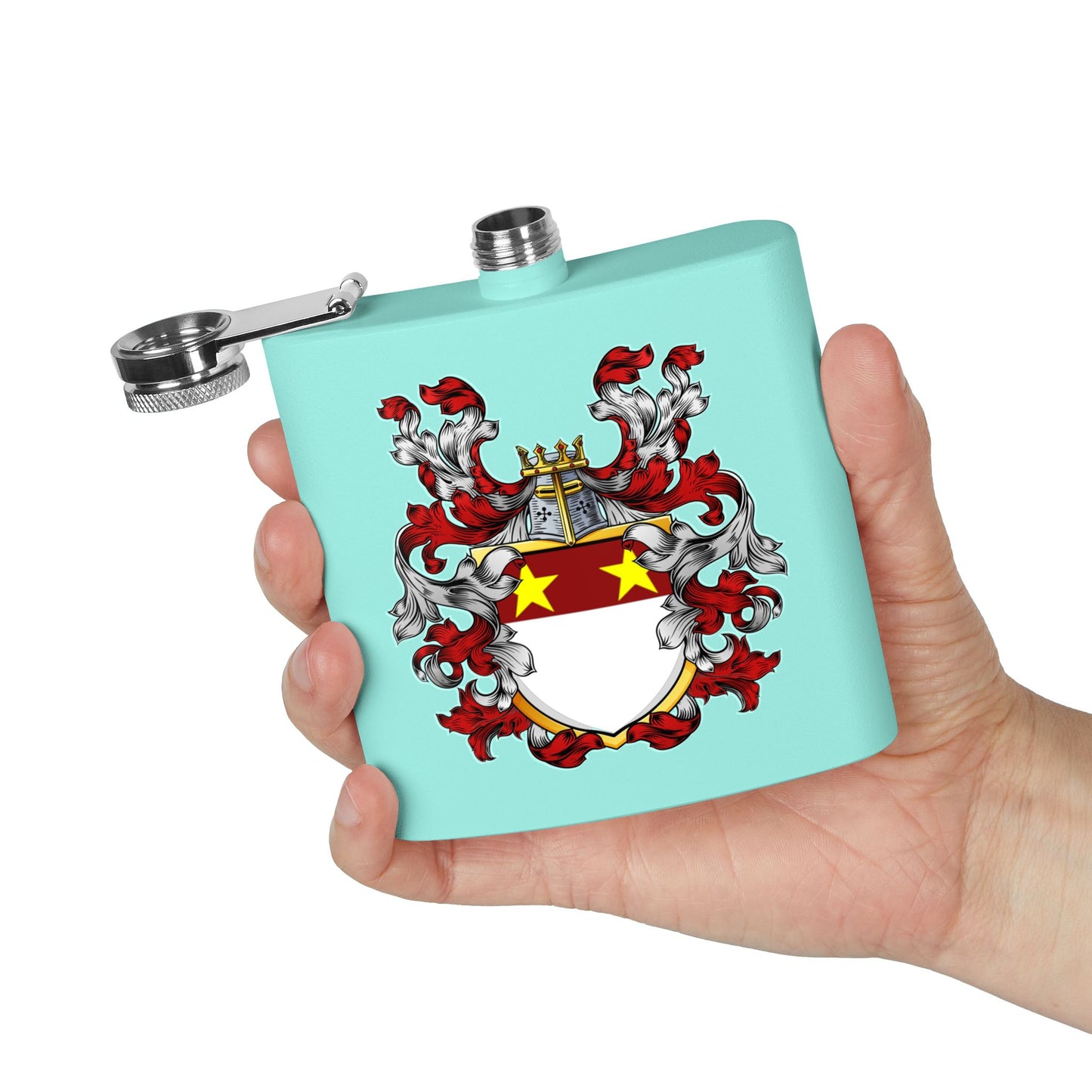 St. John Heraldry Stainless Steel Flask, 6oz