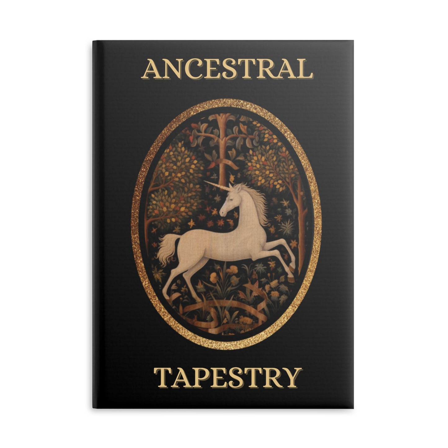 Ancestral Tapestry Hardcover Notebook — Unicorn Crest Journal