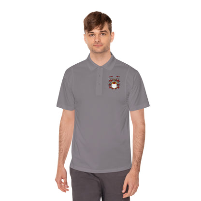 Men's Custom Sport Polo Shirt with Unique Crest Design, Casual Wear, Gift for Dad, Father’s Day, Sports Events, Summer Outing