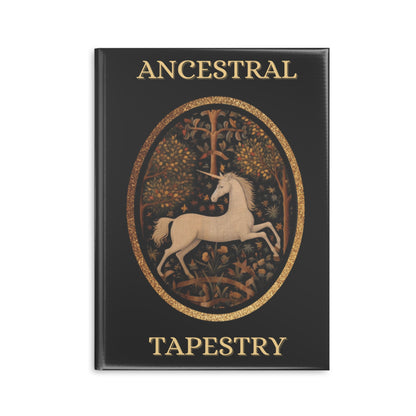 Ancestral Tapestry Hardcover Notebook — Unicorn Crest Journal