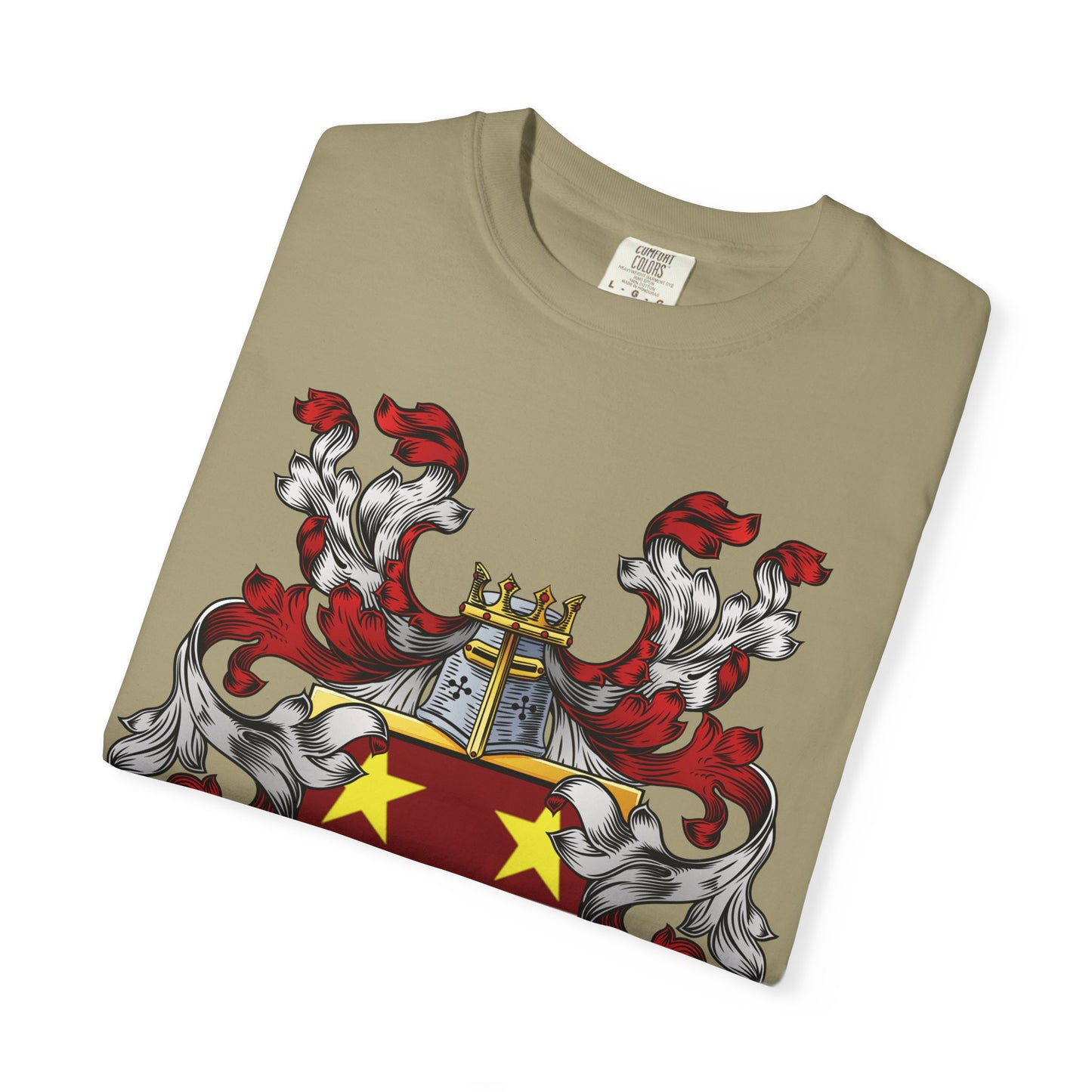 Personalized Heraldic Crest T-Shirt, Family Reunion Attire, Gift for Heritage Lovers, Unique Apparel for Celebrations