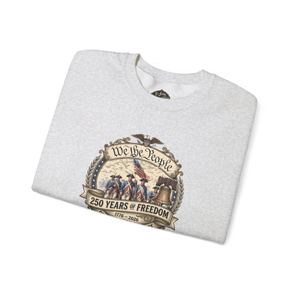 Crewneck Sweatshirt — "We the People: 250 Years of Freedom" Patriotic Graphic
