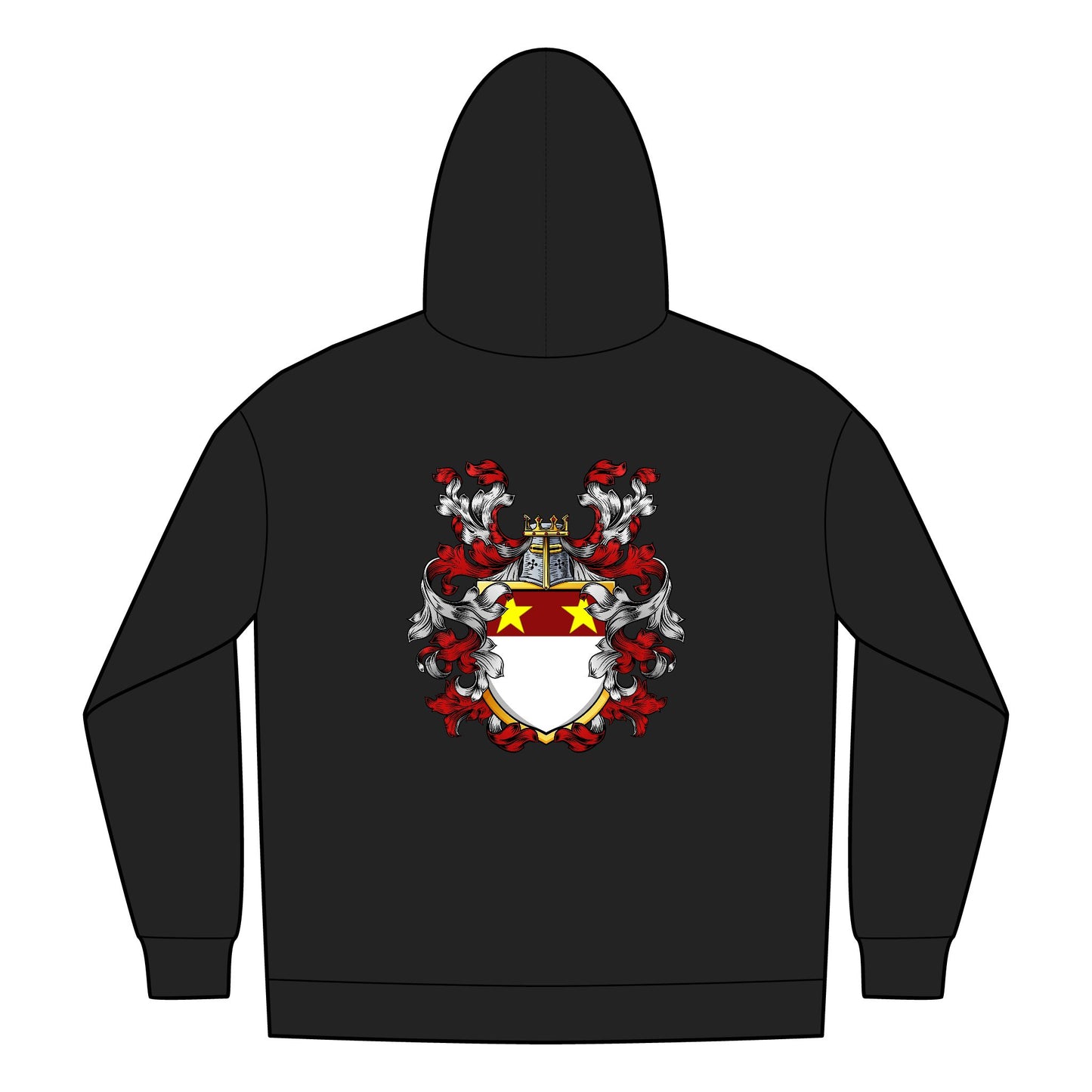 St. John Heraldry Full-Zip Hoodie with Heraldic Design, Cozy Sweatshirt for Fall, Perfect Gift for Birthdays, Family Gatherings, and Celebrations