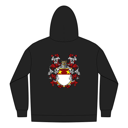 St. John Heraldry Full-Zip Hoodie with Heraldic Design, Cozy Sweatshirt for Fall, Perfect Gift for Birthdays, Family Gatherings, and Celebrations