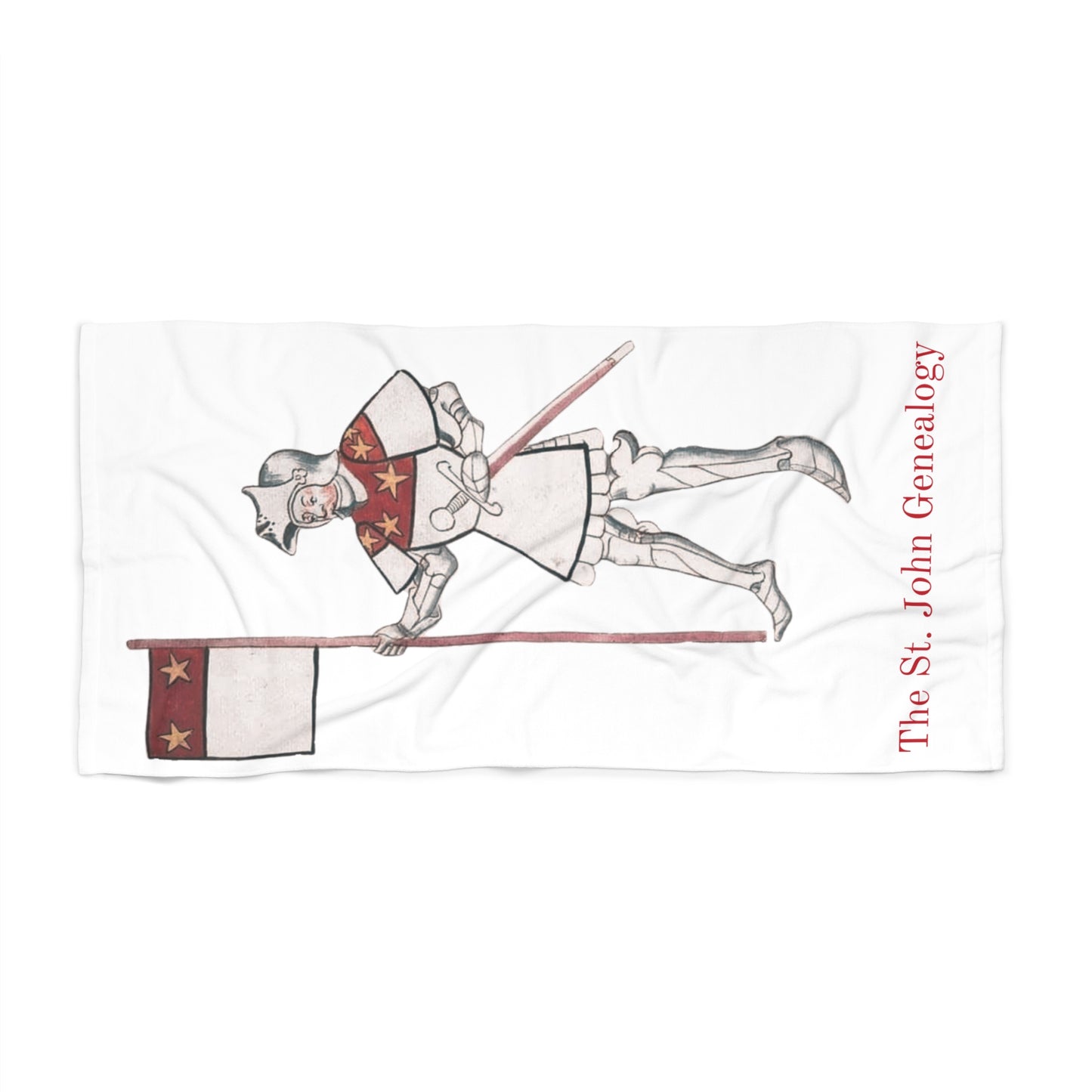 The St. John Genealogy featuring Sir John St. John, Knight Beach Towel