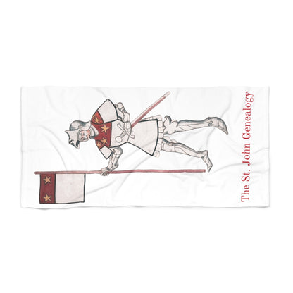 The St. John Genealogy featuring Sir John St. John, Knight Beach Towel