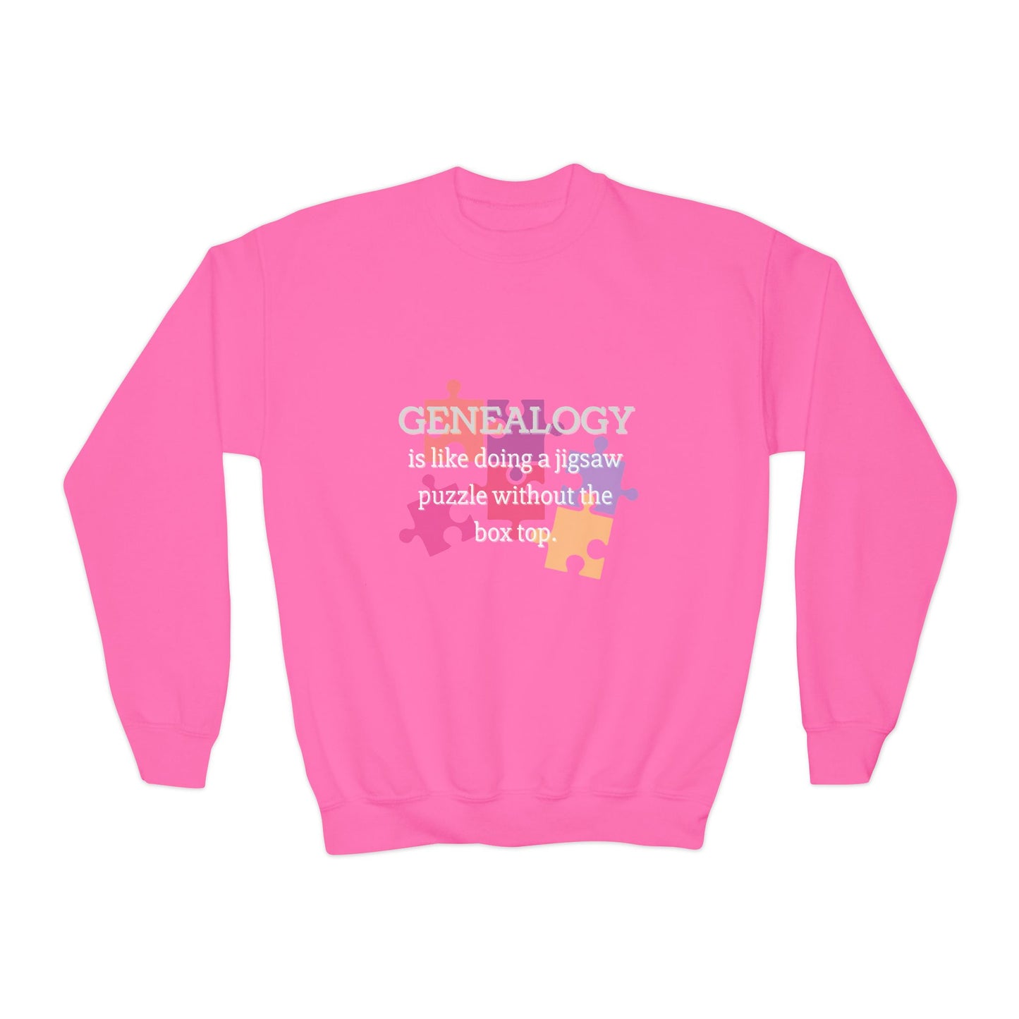 Colorful Genealogy Youth Crewneck Sweatshirt, Family History Sweatshirt, Cozy Puzzle Design, Gift for Genealogy Lovers, Unique Family [...]