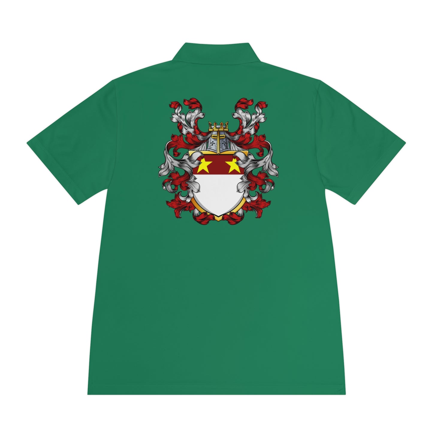 Men's Custom Sport Polo Shirt with Unique Crest Design, Casual Wear, Gift for Dad, Father’s Day, Sports Events, Summer Outing