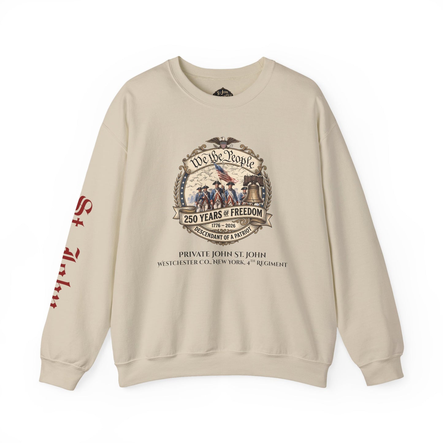 Crewneck Sweatshirt — "We the People: 250 Years of Freedom" Patriotic Graphic