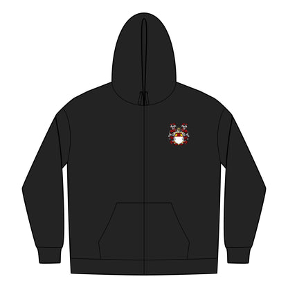 St. John Heraldry Full-Zip Hoodie with Heraldic Design, Cozy Sweatshirt for Fall, Perfect Gift for Birthdays, Family Gatherings, and Celebrations