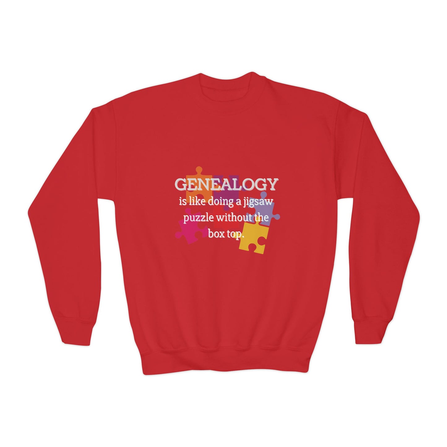 Colorful Genealogy Youth Crewneck Sweatshirt, Family History Sweatshirt, Cozy Puzzle Design, Gift for Genealogy Lovers, Unique Family [...]