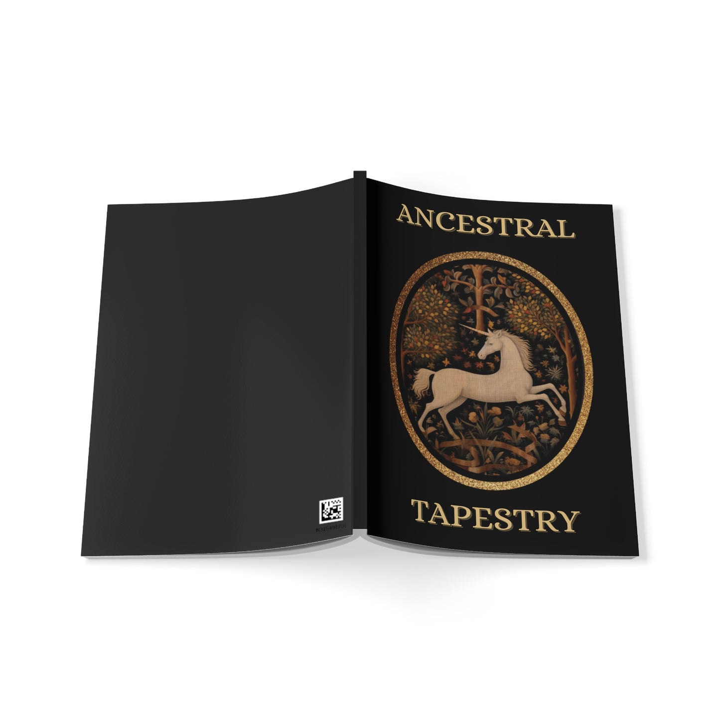 Ancestral Tapestry Unicorn Notebook — A5 Softcover Journal