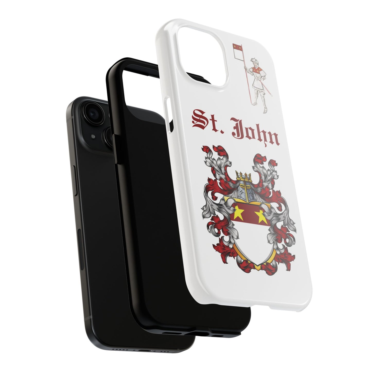 Phone Case with St. John Crest & Sir John St. John, Knight, Gift for Phone Protection, Family Heritage Accessory, Durable Phone [...]