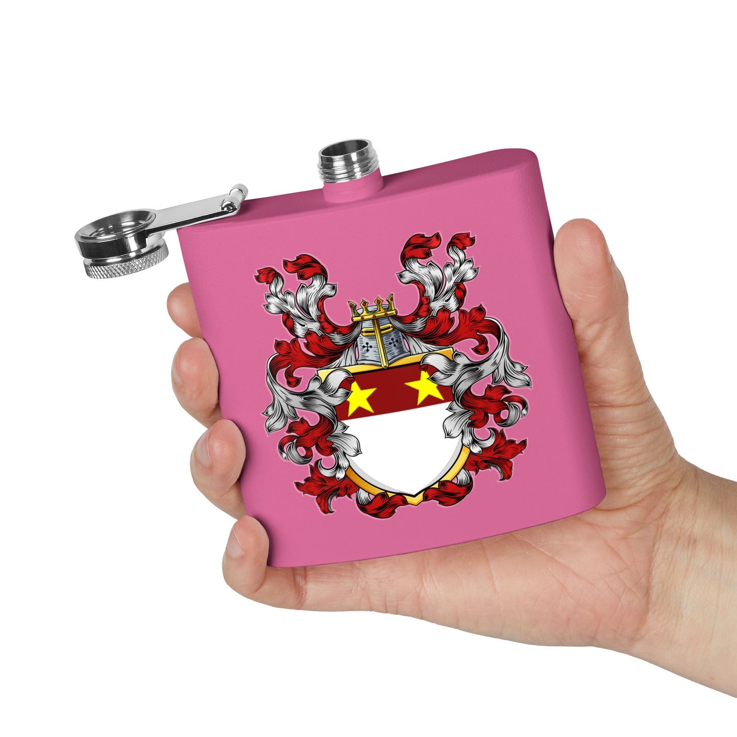 St. John Heraldry Stainless Steel Flask, 6oz