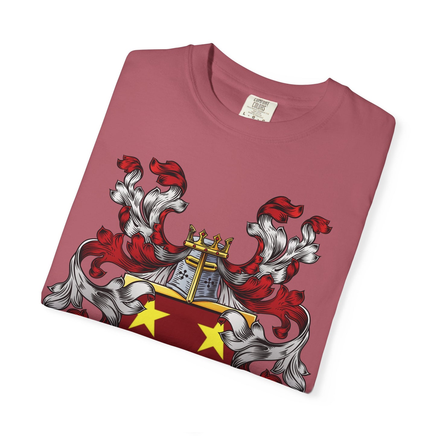 Personalized Heraldic Crest T-Shirt, Family Reunion Attire, Gift for Heritage Lovers, Unique Apparel for Celebrations