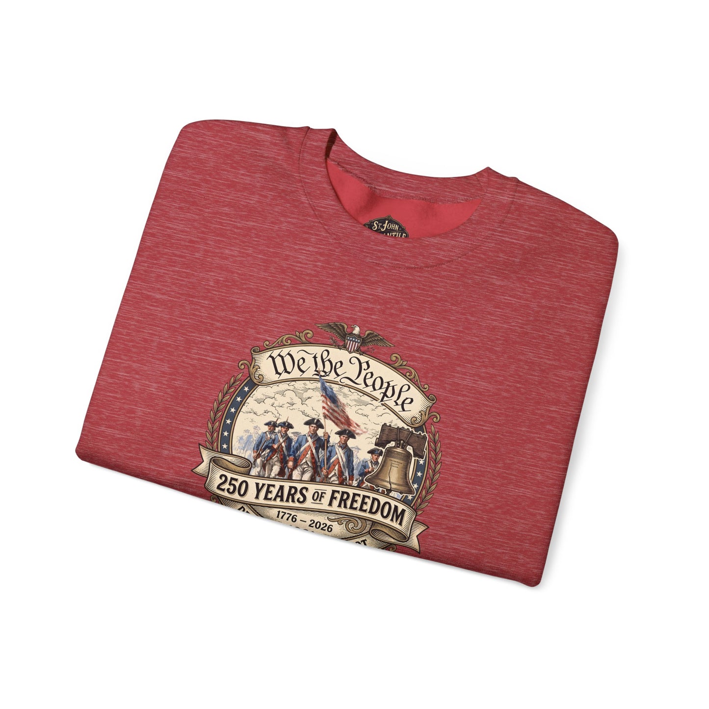Crewneck Sweatshirt — "We the People: 250 Years of Freedom" Patriotic Graphic