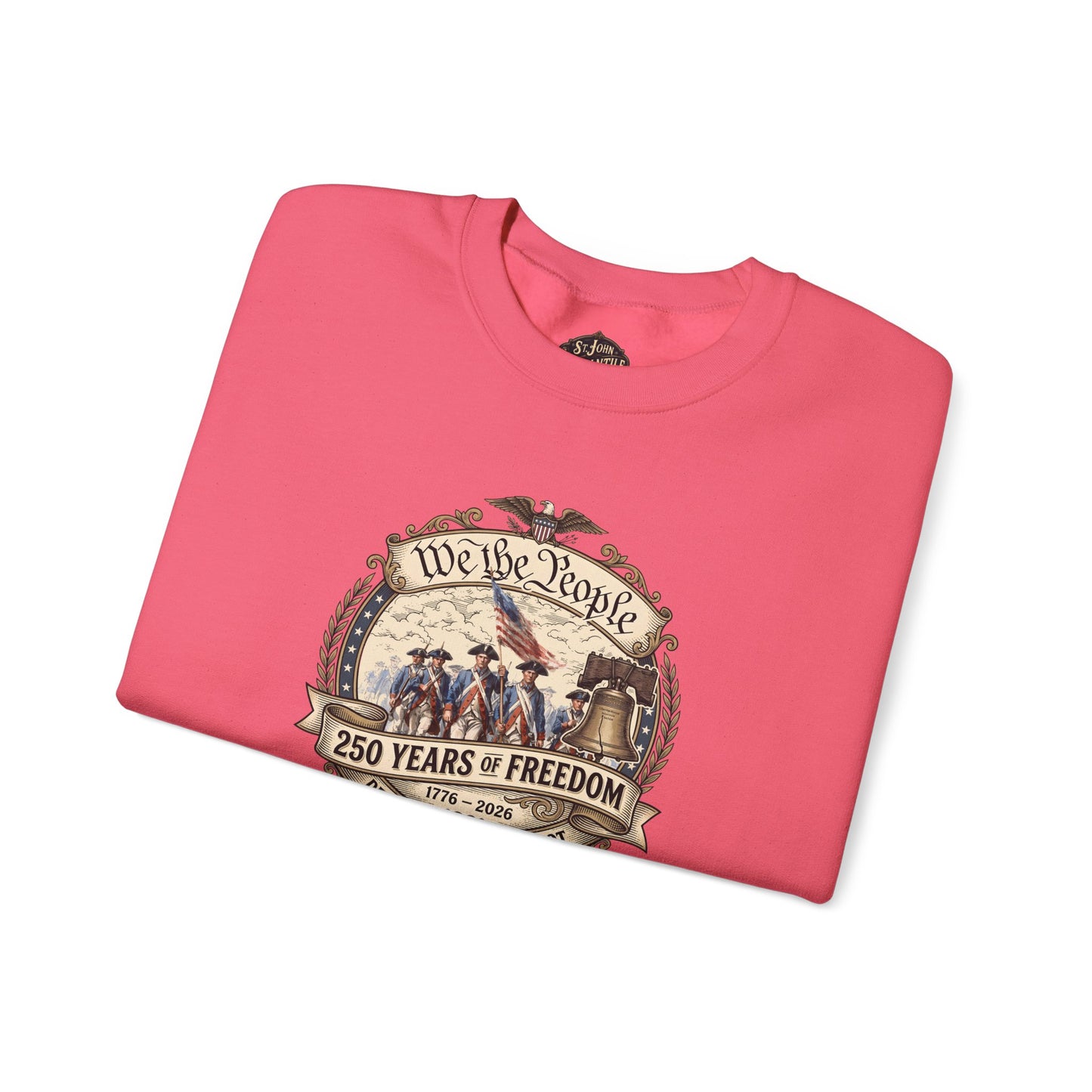 Crewneck Sweatshirt — "We the People: 250 Years of Freedom" Patriotic Graphic