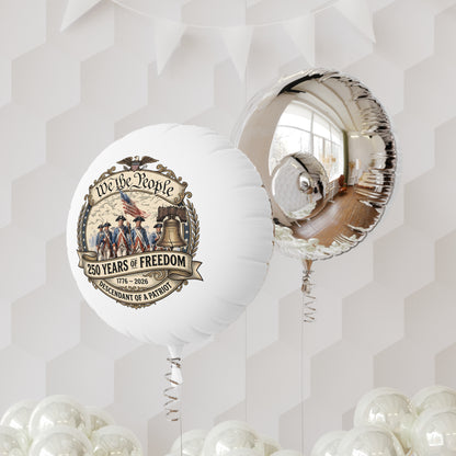 We the People 250 Years of Freedom Mylar Balloon — Patriotic 1776–2026 Celebration