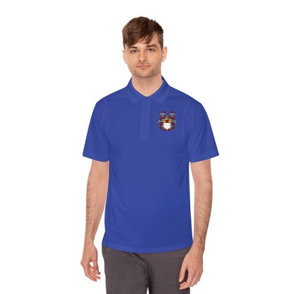 Men's Custom Sport Polo Shirt with Unique Crest Design, Casual Wear, Gift for Dad, Father’s Day, Sports Events, Summer Outing