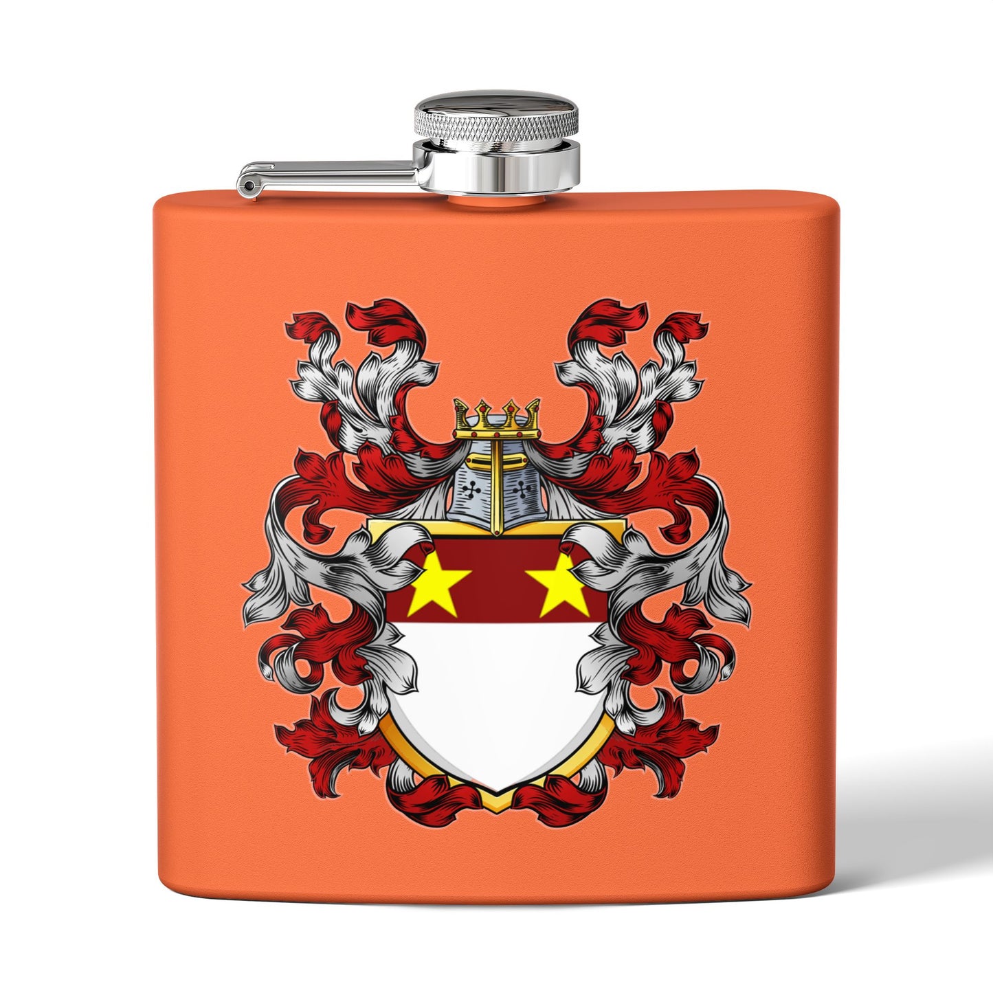 St. John Heraldry Stainless Steel Flask, 6oz