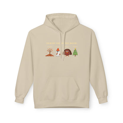 Cozy Holiday Hoodie - I'm Ready for the 'BER Months, Fleece Hoodie for Christmas, Fall, Halloween, Cozy Gift, Unisex Apparel