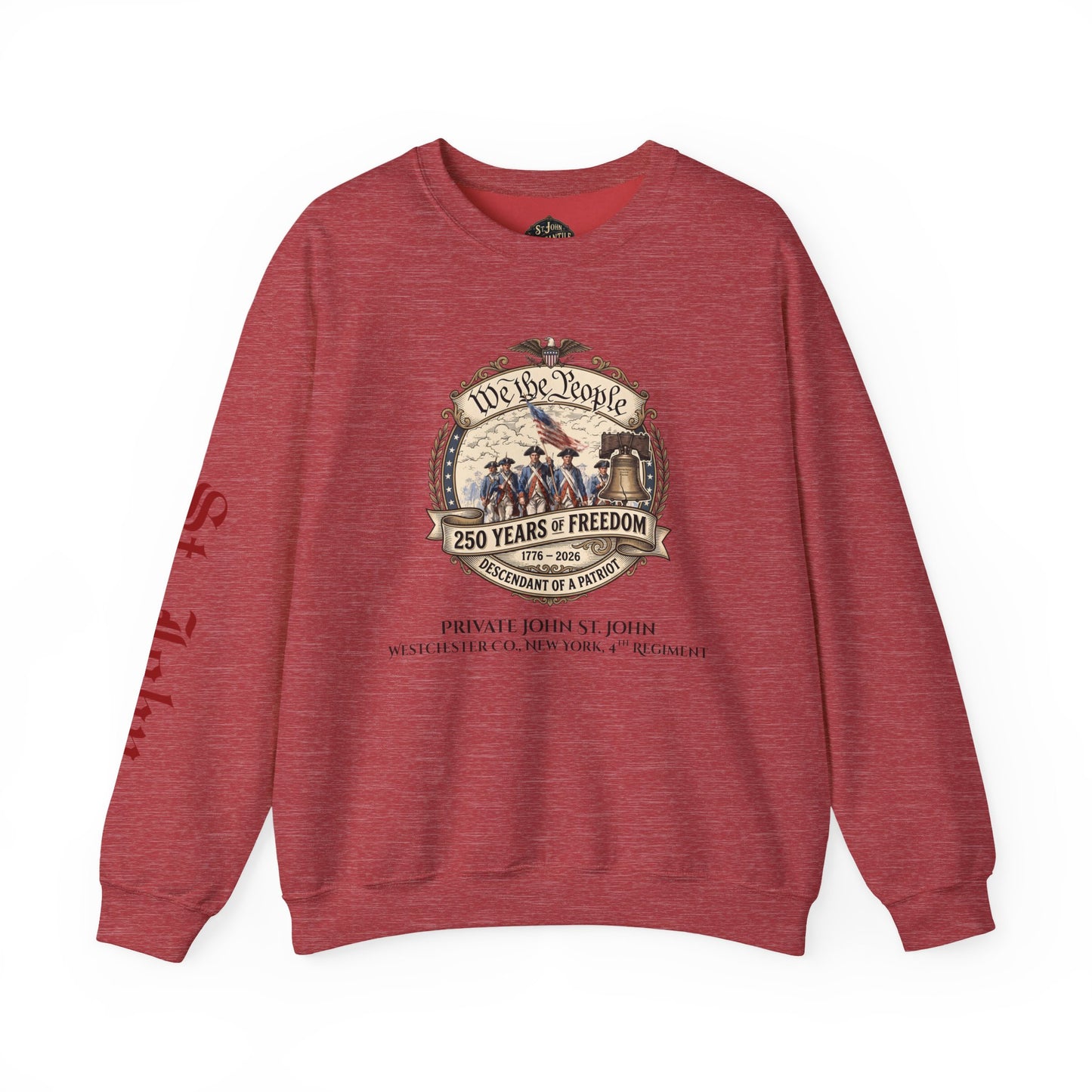 Crewneck Sweatshirt — "We the People: 250 Years of Freedom" Patriotic Graphic