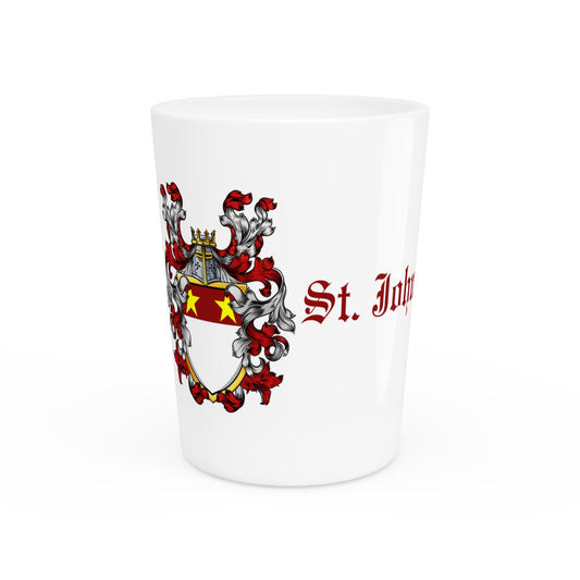 Personalized Shot Glass with St. John Coat of Arms, Custom Family Heritage Keepsake, Unique Gifts for Weddings, Graduations, [...]