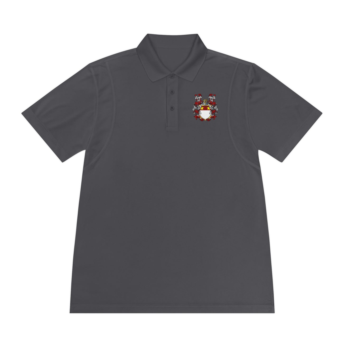 Men's Custom Sport Polo Shirt with Unique Crest Design, Casual Wear, Gift for Dad, Father’s Day, Sports Events, Summer Outing