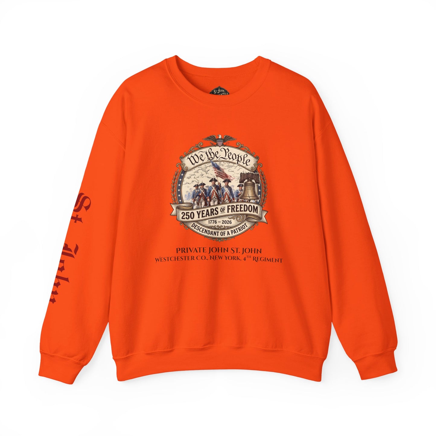Crewneck Sweatshirt — "We the People: 250 Years of Freedom" Patriotic Graphic
