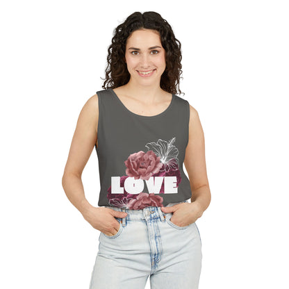 Love Floral Unisex Tank Top, Gift, Summer Apparel, Valentine's Day, Relaxed Fit, Casual Wear, Personalized Style
