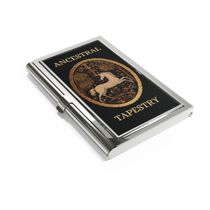 Business Card Holder — Ancestral Tapestry Deer Metal Card Case