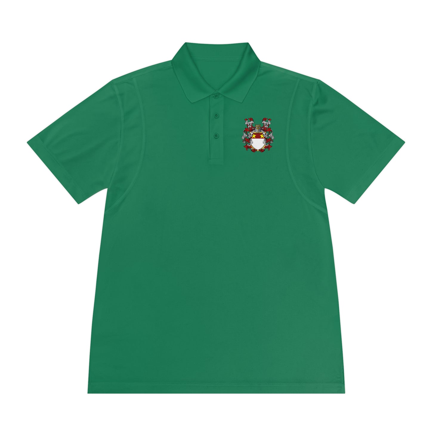 Men's Custom Sport Polo Shirt with Unique Crest Design, Casual Wear, Gift for Dad, Father’s Day, Sports Events, Summer Outing