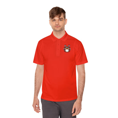 Men's Custom Sport Polo Shirt with Unique Crest Design, Casual Wear, Gift for Dad, Father’s Day, Sports Events, Summer Outing