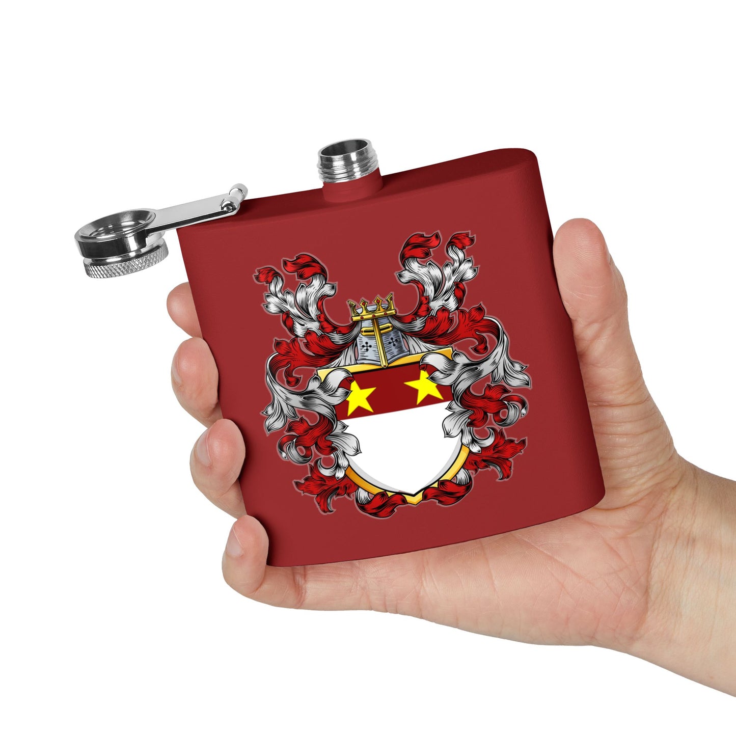 St. John Heraldry Stainless Steel Flask, 6oz