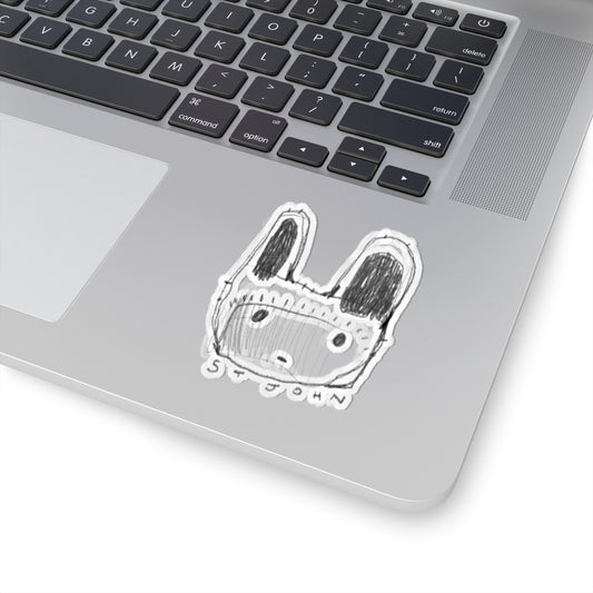 Christopher St. John Art Sketch Kiss-Cut Sticker — Hand-Drawn Whimsical Laptop Decal