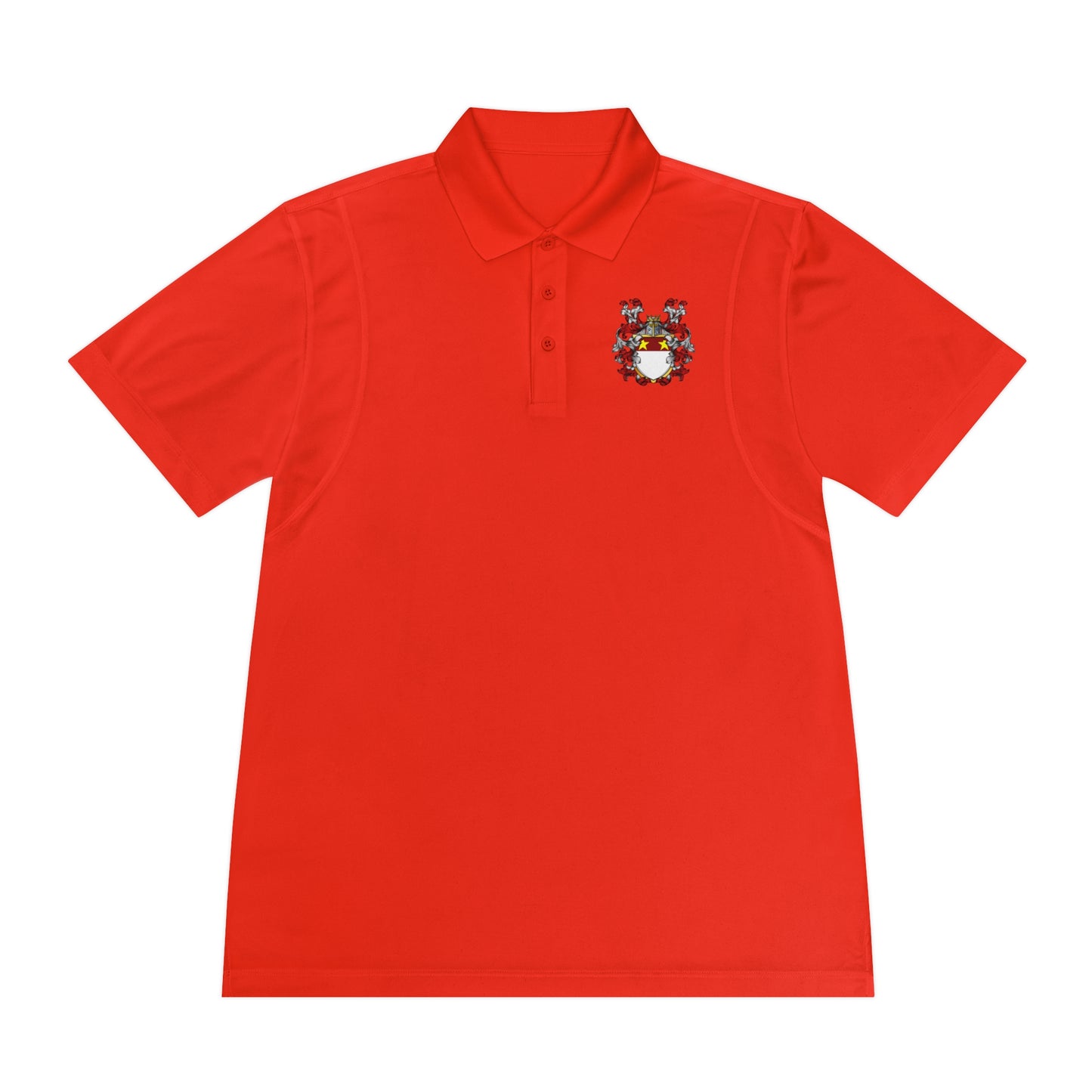 Men's Custom Sport Polo Shirt with Unique Crest Design, Casual Wear, Gift for Dad, Father’s Day, Sports Events, Summer Outing